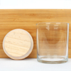 Eco friendly Glass food storage bottle glass jar with bamboo wooden lid for food candy