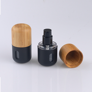 30ml plastic foundation bottle with bamboo cap
