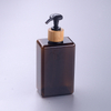 Square Plastic Shampoo bath cream Bottle Body Lotion Eco Friendly Fancy Holder Conditioner Jar with 24/410 Bamboo Pump