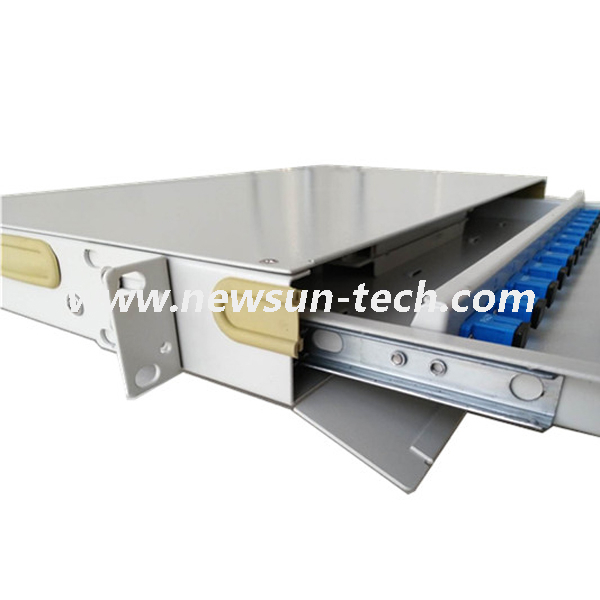 NSTB-P12A 1U 19" Slidable ODF Fiber Optic Patch Panel With Door