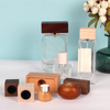 Eco friendly Perfume Bottle Wooden Lid Perfume Bottle Wooden Square Ball Shape Perfume Cap