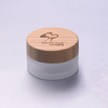 30g Body Glass Face Cream Jars for Cosmetic Creams with Bamboo Cap