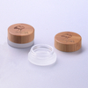 Hot Sale 5g Cosmetic Face Frosted Glass Cream Jars with bamboo cap