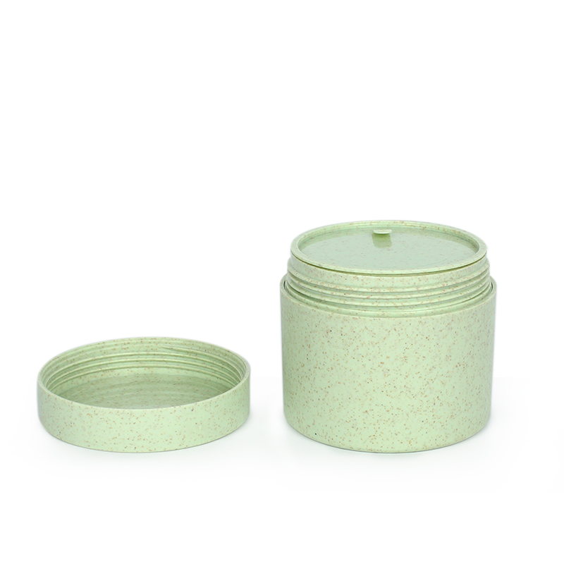 Biodegradable PLA Plastic Cream Jar Container Wide Mouth 100g 150g Wheat Straw Plastic Cosmetics Jar