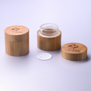 unquiet wooden & bamboo lid glass cosmetic jars 100g