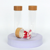 Eco-Friendly Child resistant Glass bottle jar with smooth Bamboo Lid packaging