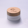 30G Frosted Glass Jar with Bamboo Cap