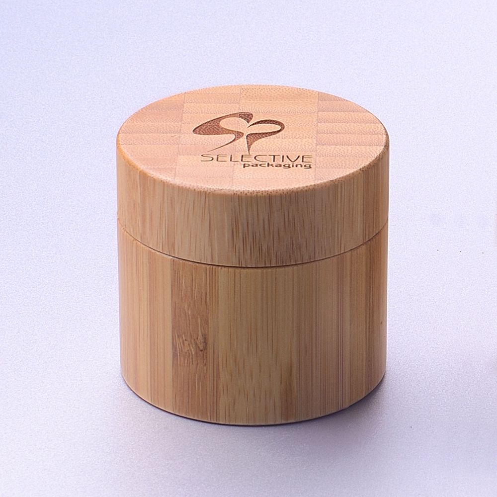 unquiet wooden & bamboo lid glass cosmetic jars 100g