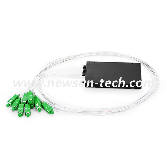 PLC Fiber Splitter, ABS Module Box,0.9/2.0/3.0mm,SC/LC/FC 