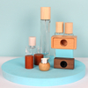 Eco friendly Perfume Bottle Wooden Lid Perfume Bottle Wooden Square Ball Shape Perfume Cap