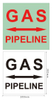 self-luminous warning of underground gas pipeline