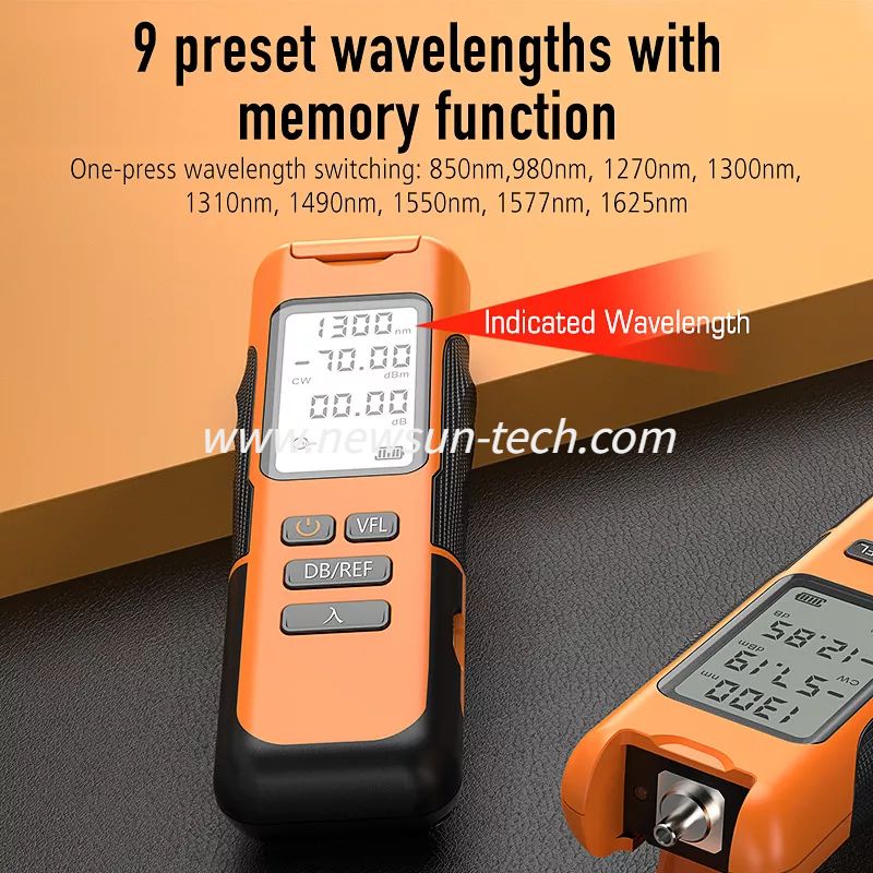 NS-Y12 4G Optical Power Meter And Visual Fault Locator Multifunctional OPM VFL Optic Fiber Tester 