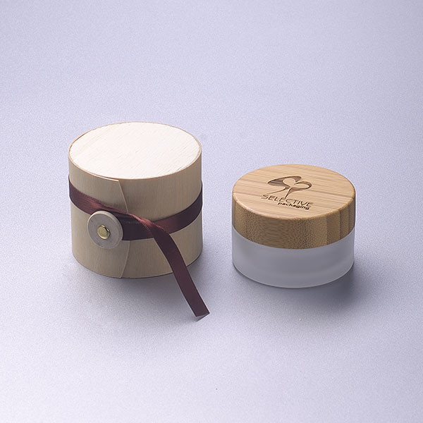 Eco Friendly Packaging New Design Wood Cylinder Box for 50g bamboo jar Custom Round Wooden Box