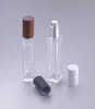 50ml Square Perfume Packaging Spray Glass Bottles with Wood Lids Wholesale