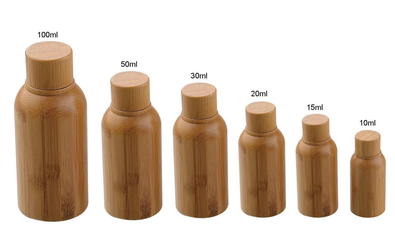 5ml 10ml 15ml 20ml 30ml 50ml 100ml Bamboo Essential Oil Bottle