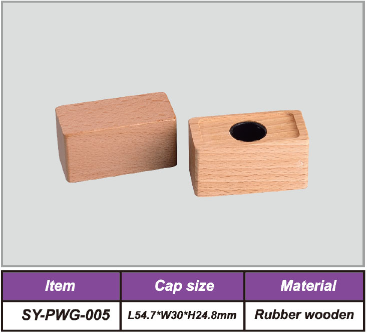 Square Wooden Cap Perfume Bottle Cap Square Bamboo Lid