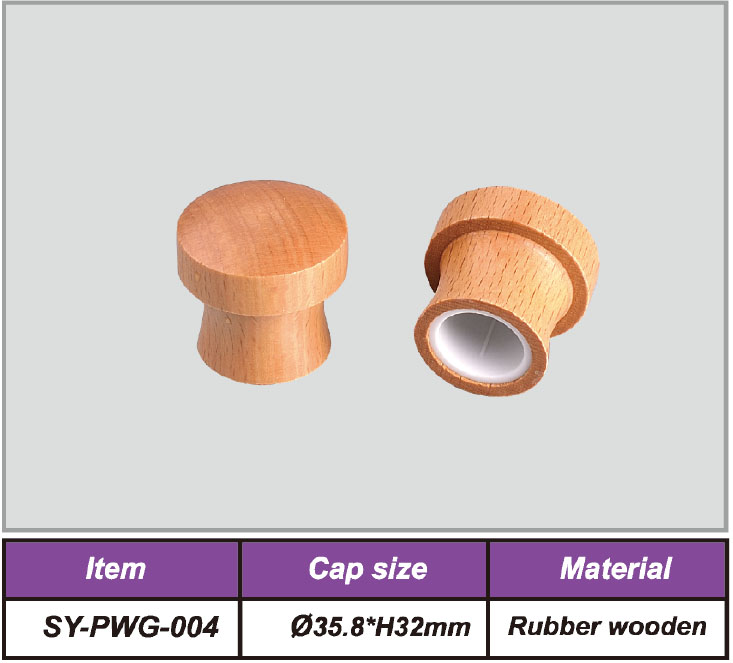 Wooden Cap Perfume Bottle Cap Round Bamboo Lid