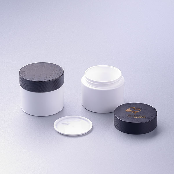 150g 200g 250g Large Body Cream Eco Friendly Pp Cream Jar Black with Bamboo Mason Jar Lid