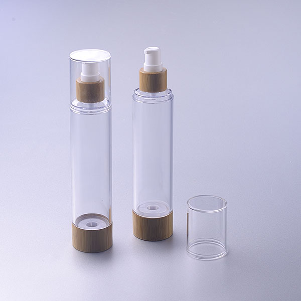 15ml 30ml 50ml 100ml 120ml Airless Cosmetic Bottle with Bamboo Base And Bamboo Cap