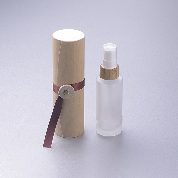 Eco Friendly Packaging New Design Wood Cylinder Box for 30ml glass bottle Custom Round Wooden Box