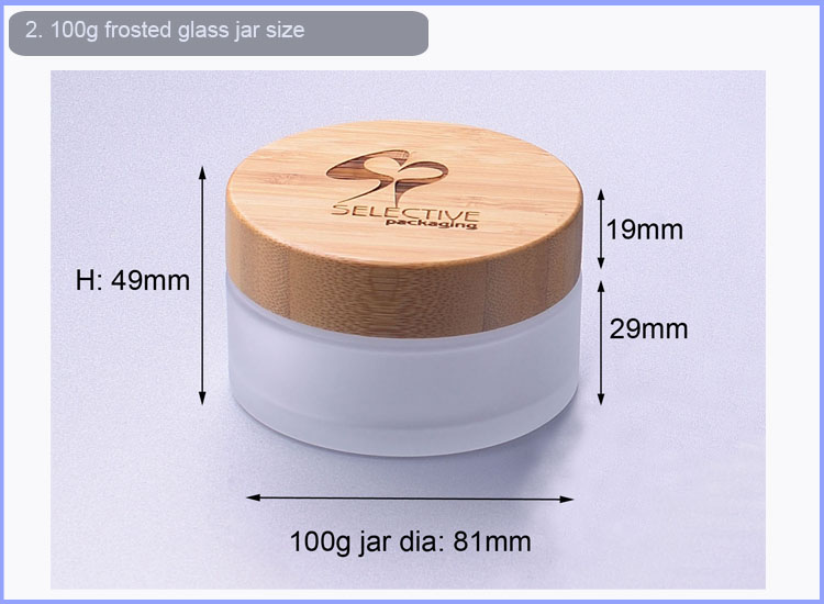 100g frosted luxury jars for cosmetic creams jar
