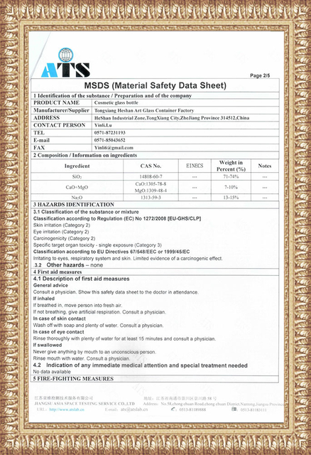 Glass-MSDS-2