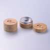 Test-----Unique 15g Eco Aluminum Wooden Jar with Bamboo Lid Cosmetic Cream Jars Bamboo Packaging