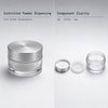 200G 7oz Round transparent Powder Jar Butter Jar with Sifter And Aluminum Screw Cap 
