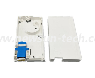 NSTB-202 Mini 1 Port Termination Box Fiber Optic Wall Outlet with Shutter