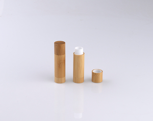 Eco-friendly Natural Bamboo Lip Balm Tube And Plastic Lipbalm Container