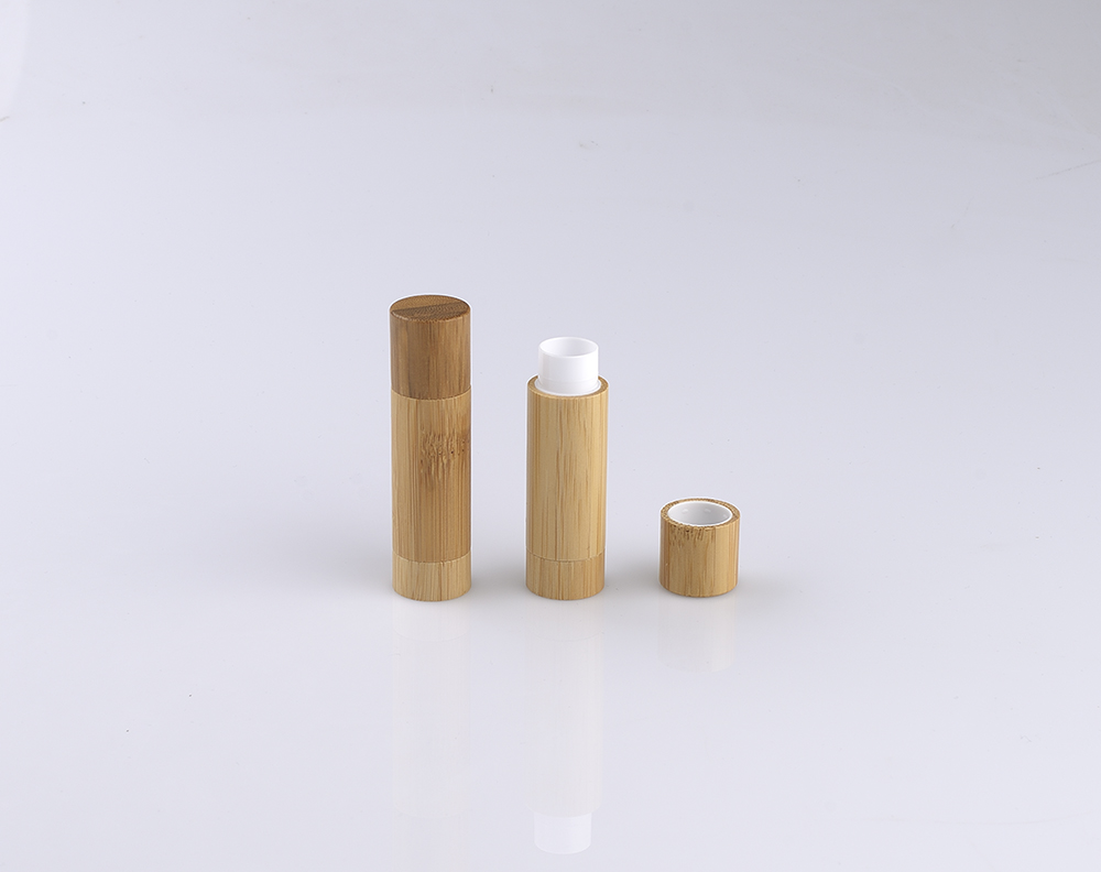 Eco-friendly Natural Bamboo Lip Balm Tube And Plastic Lipbalm Container