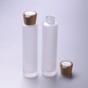 100ml manufacturing bamboo cap skincare skintoner bottle packaging