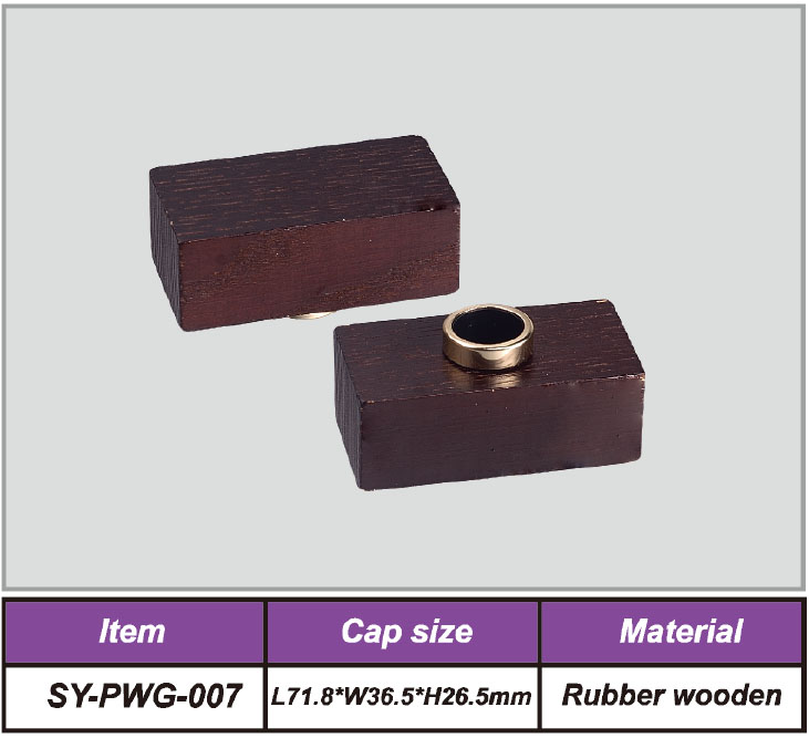 Square Wooden Cap Perfume Bottle Cap Square Bamboo Lid