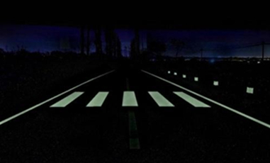 self-luminous road marking