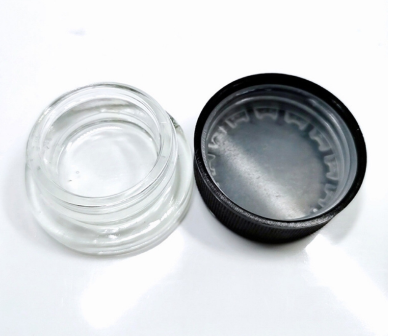 Hot Sales 3ml 5ml 7ml 9ml Glass jar with child resistant cap lid glass bottle child proof jar