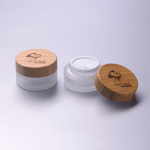 30G Frosted Glass Jar with Bamboo Cap