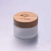 50G frosted glass jar with bamboo cap