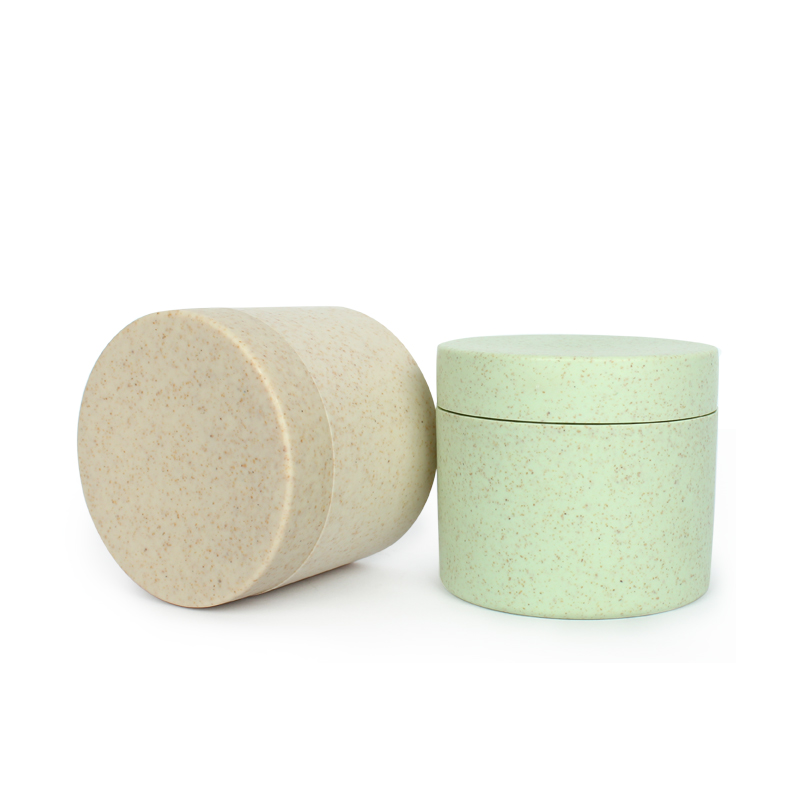 Biodegradable PLA Plastic Cream Jar Container Wide Mouth 100g 150g Wheat Straw Plastic Cosmetics Jar