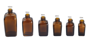 5ml 10ml 15ml 20ml 30ml 50ml 100ml Amber Square Calabash Essential Oil Bottle