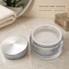 200G 7oz Round transparent Powder Jar Butter Jar with Sifter And Aluminum Screw Cap 