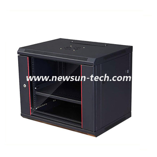 6U 19" Wall Mount Cabinet with Glass Front Door