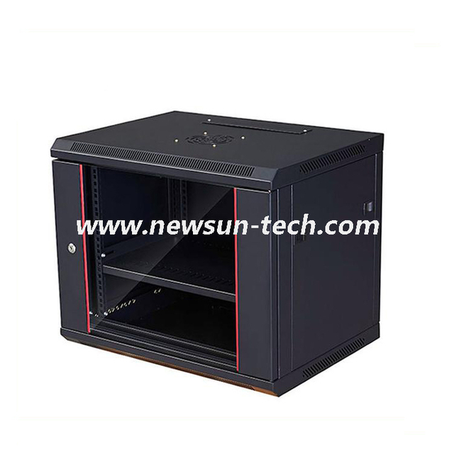 6U 19" Wall Mount Cabinet with Glass Front Door