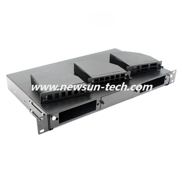 1U 2U 3U 4U UHD MPO&MTP To LC Slide Drawer Patch Panel -24F Modular