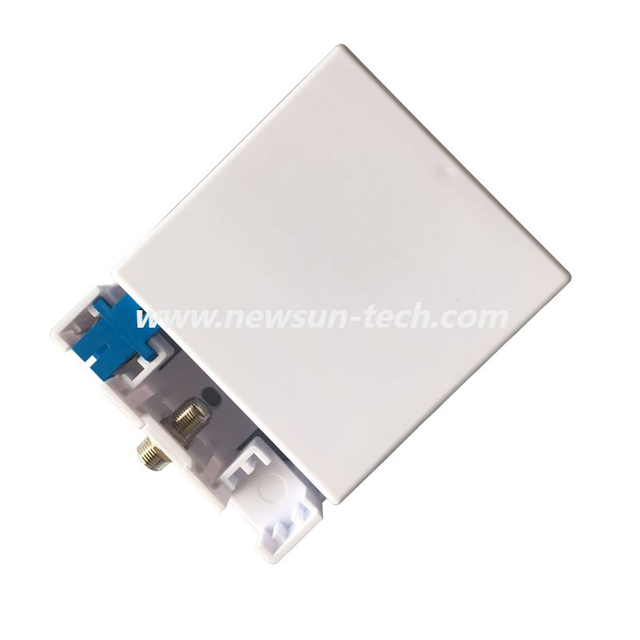 NSTB-EF03 CATV & 3 Port Fiber Optic Desktop Box