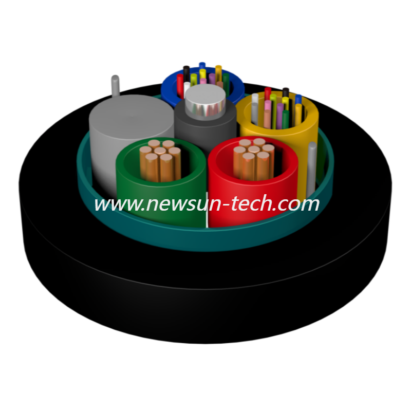 Hybrid Optical and Electrical Stranded Loose Tube Cable GDTS