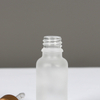 Essential oil round frosted clear glass aluminum shiny gold dropper bottle