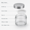 200G 7oz Round transparent Powder Jar Butter Jar with Sifter And Aluminum Screw Cap 